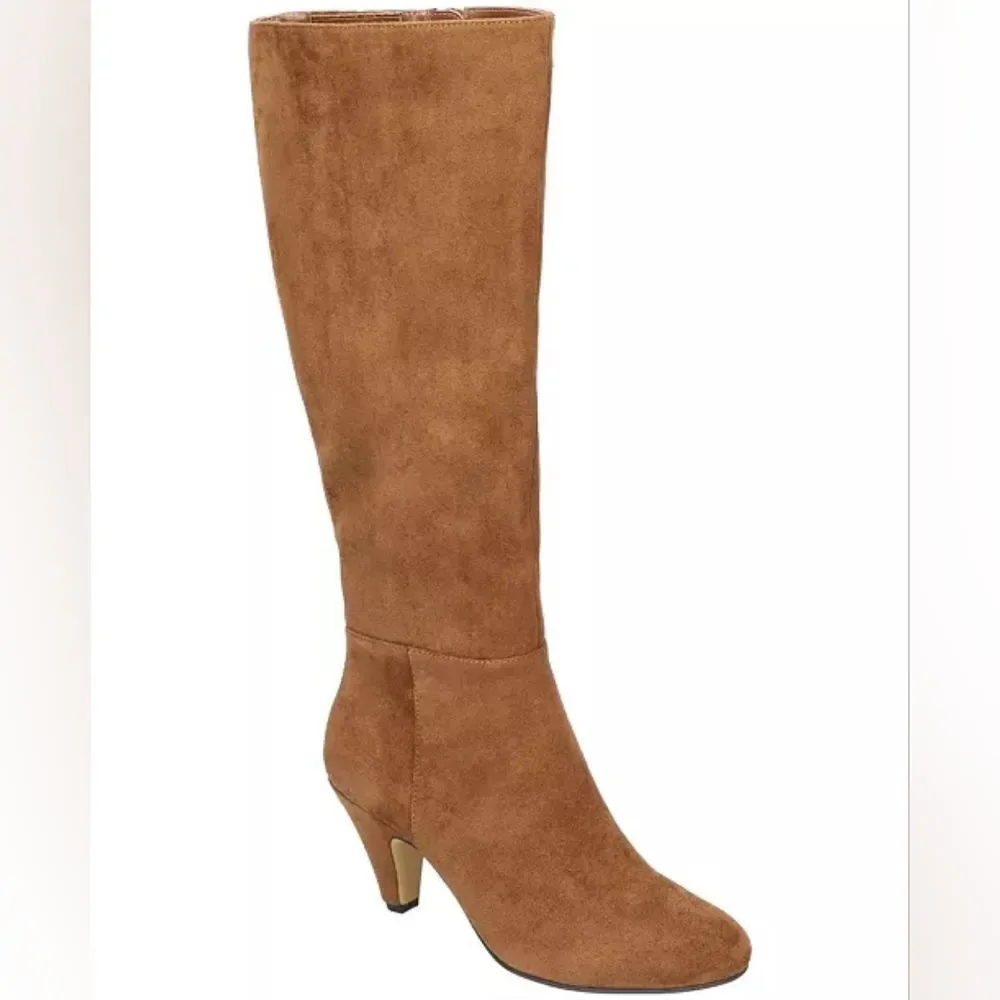 Bella Vita Women's Corinne Plus Suede Inside Zip Tall Boots